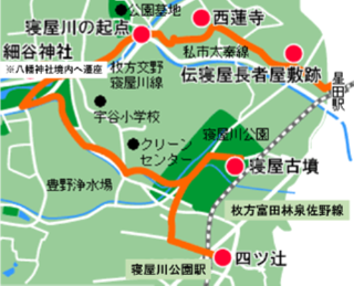 鉢かづき姫伝説コースの地図