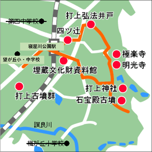 石宝殿コースの地図