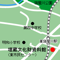 埋蔵文化財資料館周辺の地図