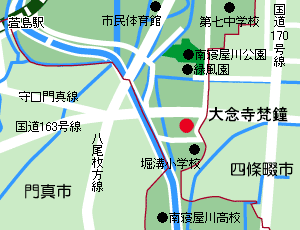大念寺梵鐘周辺の地図