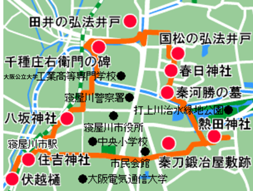 椎の森コースの地図