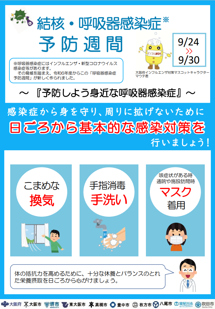 結核呼吸器感染症予防週間のチラシ(裏)