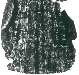 カメの甲らに刻まれた甲骨文字