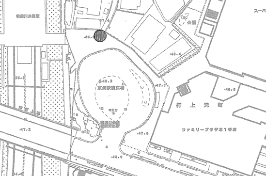 JR寝屋川公園駅駅前広場 位置図