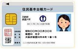 住民基本台帳カードの見本のイラスト