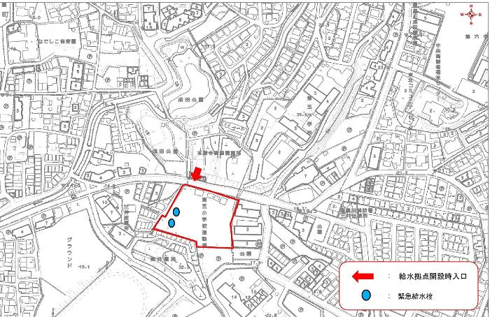 第五小学校の地図