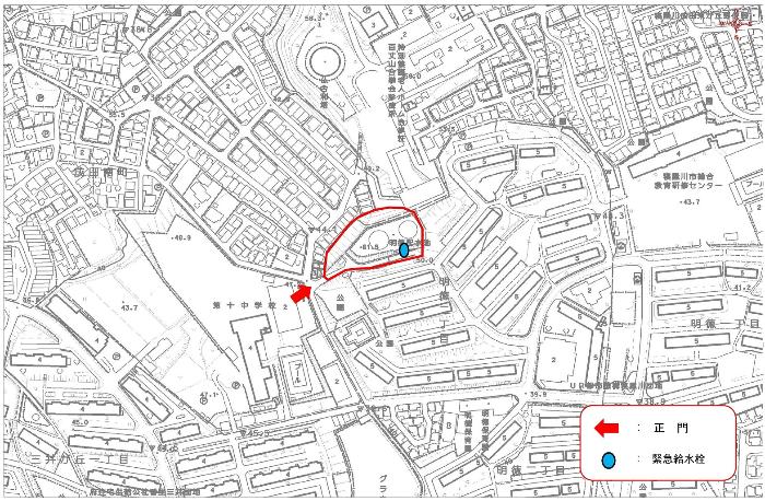 明徳配水池の地図