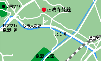 正法寺梵鐘周辺の地図