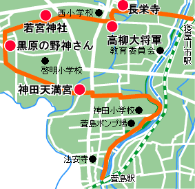 大楠コースの地図