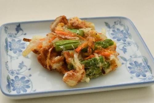 グリーンアスパラガスのかき揚げ