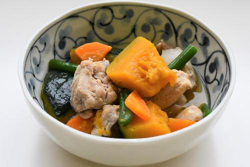 南瓜の鶏肉炒り煮