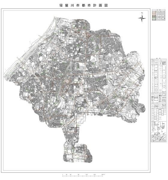 寝屋川市都市計画都市施設図（1万分の1）
