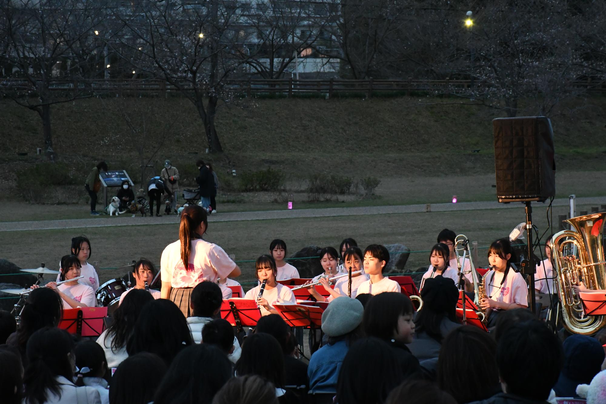 点灯式演奏（同志社香里中学校・高等学校 吹奏楽部）