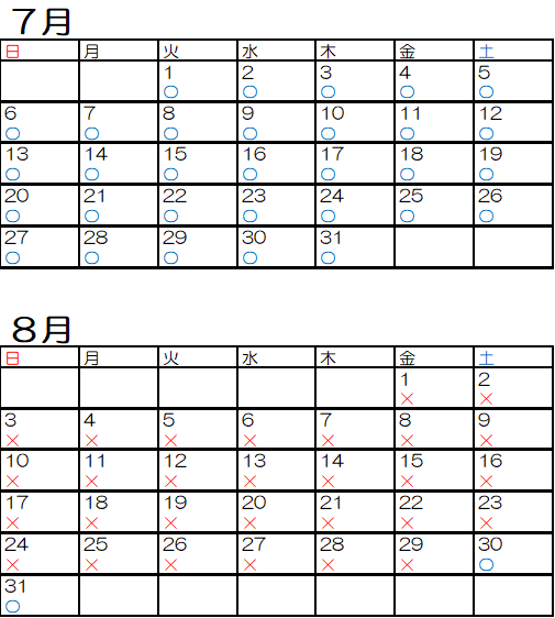バーベキュー令和7年7、8月