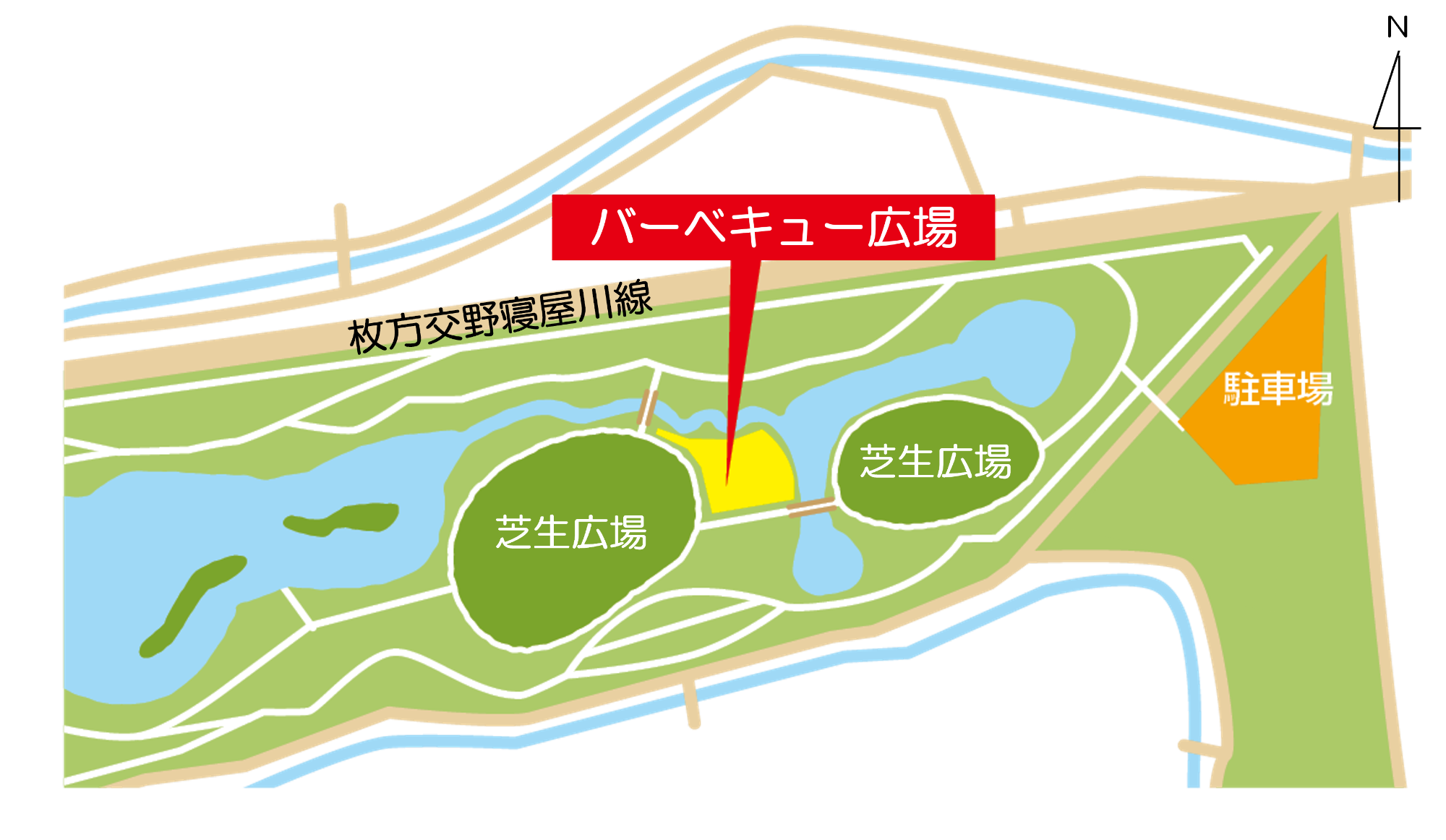 バーベキュー広場位置図