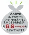 ごみの中には、手を付けていないまだ食べることができる食料品が、約6.9パーセントも含まれています!