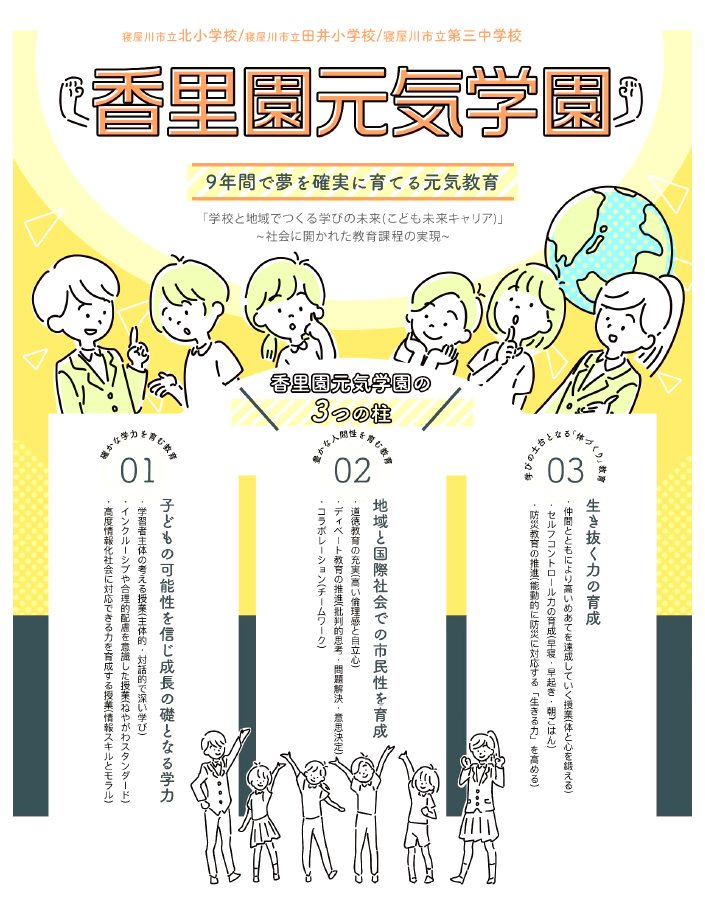 第三中学校区小中一貫教育推進図