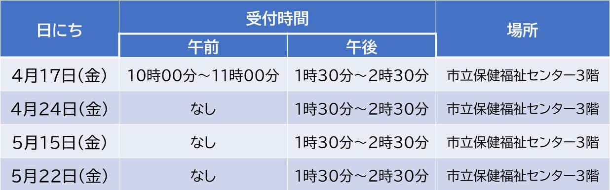 筋よう日４月５月