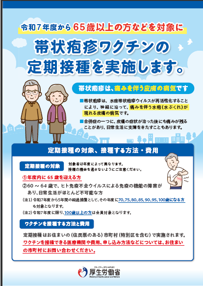帯状疱疹説明書おもて