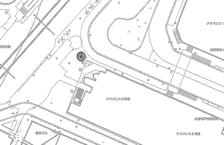 京阪寝屋川市駅東側駅前広場 位置図