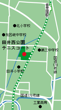 田井西公園の位置図