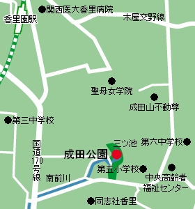 成田公園の位置図