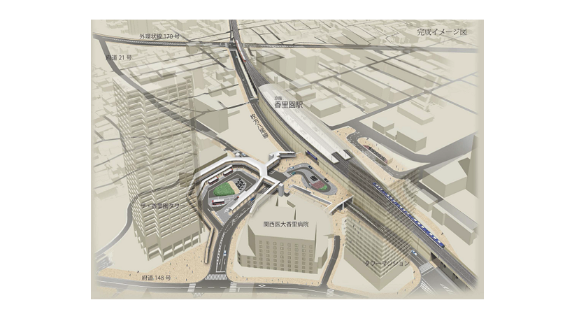 完成イメージ図(駅周辺)
