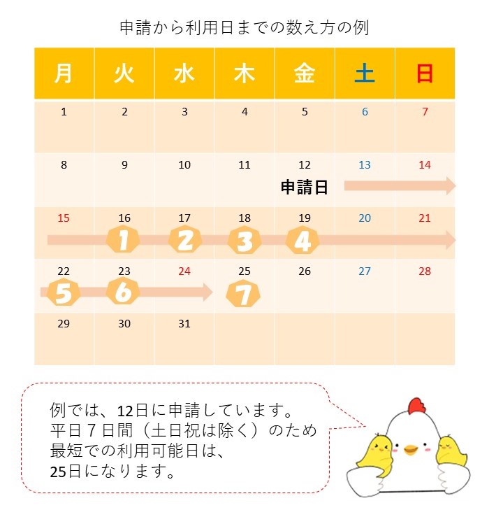 産後ケアカレンダー