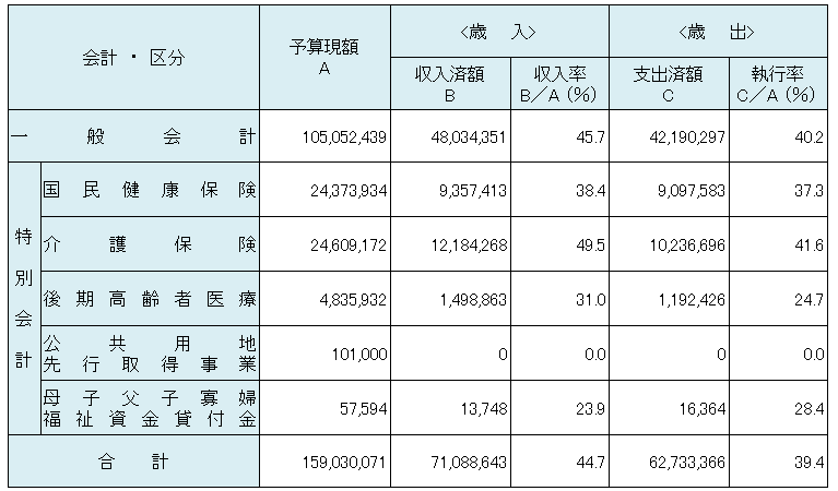 令和6年度上半期執行状況