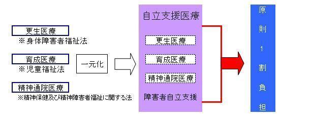 自立支援医療のしくみフロー図