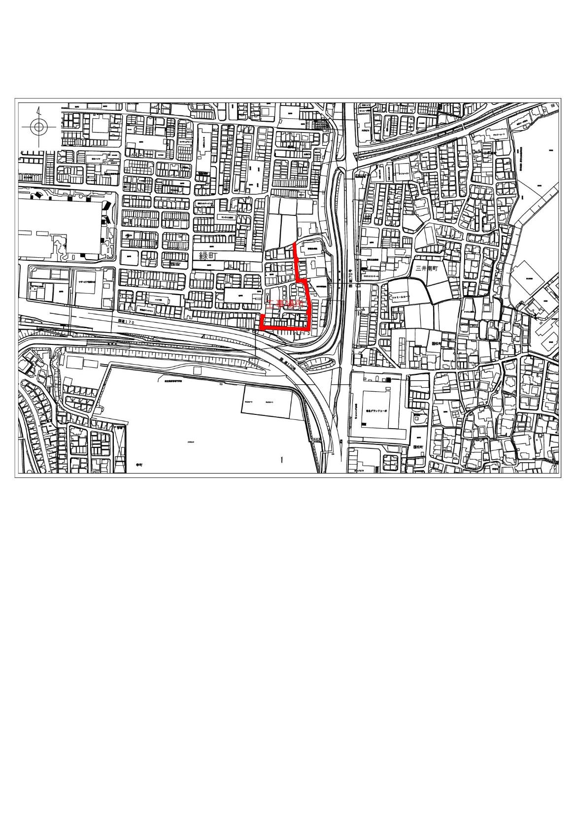 緑町耐震化工事位置図