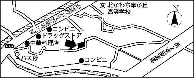寝屋公民館周辺の地図