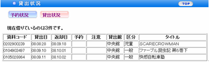 貸出状況の使用例